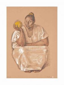 ZUNIGA Francisco 1912-1998,Mujer con Naranja,1974,Christie's GB 2016-07-26