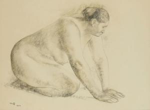 ZUNIGA Francisco 1912-1998,Seated nude,1964,John Moran Auctioneers US 2024-04-23