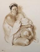 ZUNIGA Francisco 1912-1998,Woman with Towel,1973,Clars Auction Gallery US 2016-03-20