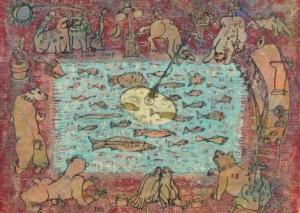 Zurek Andrzej 1960,Composition with fish,2007,Desa Unicum PL 2019-04-25