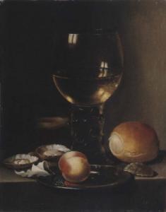 ZUYLEN van Jan Hendricksz 1600-1600,Stil Life of a Peach on a Pewter Plate,Sotheby's GB 2002-04-18