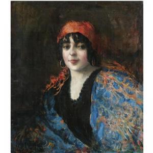 ZVEREV VASILY ALEXANDROVICH 1883-1942,PORTRAIT OF A GYPSY,Sotheby's GB 2008-06-10