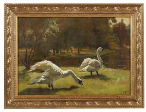 ZWART Willem 1867-1957,White Swans,New Orleans Auction US 2018-07-28