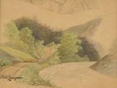 ZWENGAUER Anton Georg 1850-1928,Mountain River Landscape,Burchard US 2007-09-22