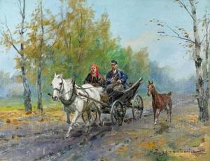 ZYGMUNTOWICZ Franciszek 1875-1947,W drodze na targ,Rempex PL 2020-07-01