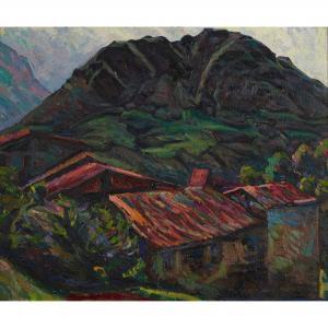 ZYSSET Philippe 1889-1974,Berglandschaft mit einem Dorf,Dobiaschofsky CH 2017-11-08